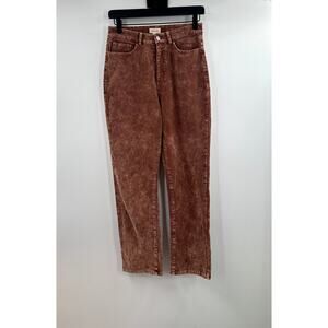 Roolee Brown Tan Velvet Pant Size Small